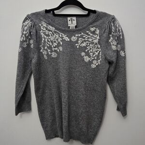 NEW - Angora mix Sweater with White Detailing